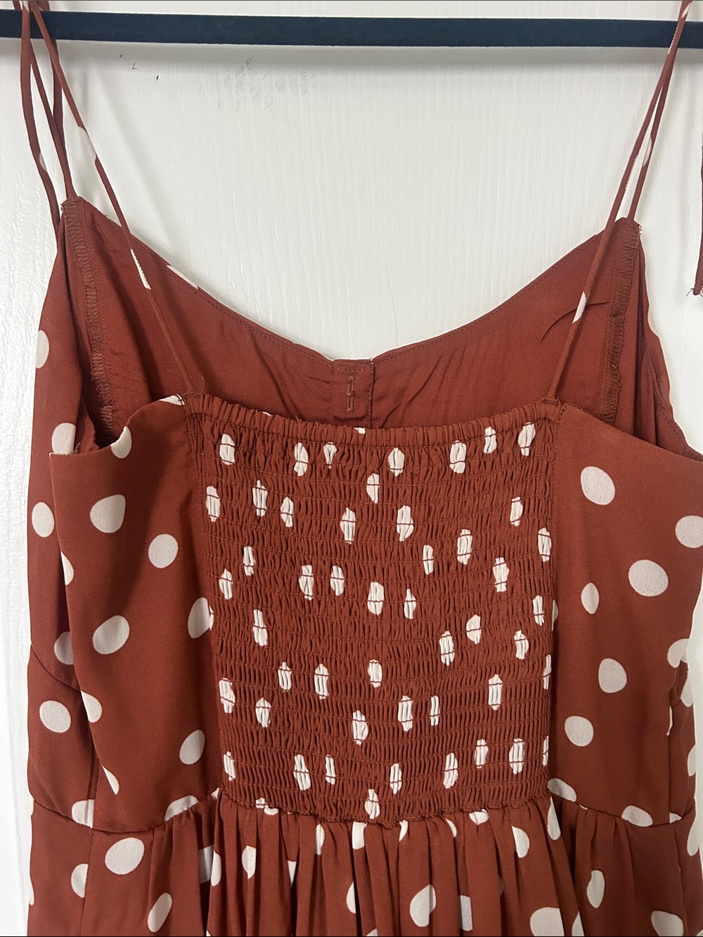 Abercrombie Polka Dot Midi Dress with Tie Straps - Picture 4 of 4